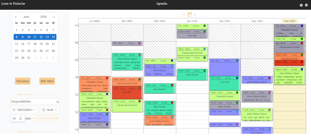 Lune et Pistache - Agenda visuel